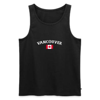 Vancouver Kanada Kanadische Flagge Kanadier - Männer Premium Bio Tank Top - Schwarz - Vorne - Michal (187cm)