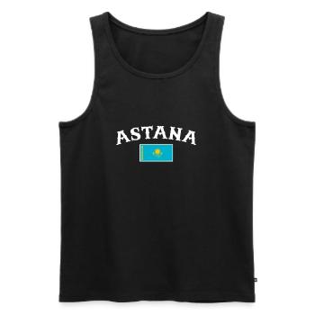 Astana Kasachstan Kasachische Flagge Kasache - Männer Premium Bio Tank Top - Schwarz - Vorne - AI Model Male 178 light (178cm)
