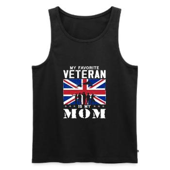 My Favorite Veteran Is My Mom - Men's Premium Organic Tank Top - black - Front - AI Model Male 178 light (178cm)
