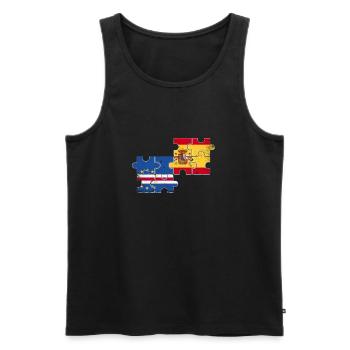Cape Verde Spain Vintage Flag Cape Verde - Men's Premium Organic Tank Top - black - Front - AI Model Male 178 light (178cm)