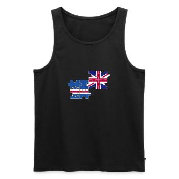 Kap Verde UK Flagge Britisch Kap Verdisch - Männer Premium Bio Tank Top - Schwarz - Vorne - AI Model Male 178 light (178cm)