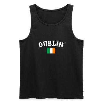 Dublin Irland Flagge Irische Ire - Männer Premium Bio Tank Top - Schwarz - Vorne - Michal (187cm)