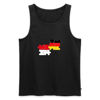 Indonesia Germany Flag German Indonesian - Men's Premium Organic Tank Top - black - Front - AI Model Male 178 light (178cm)