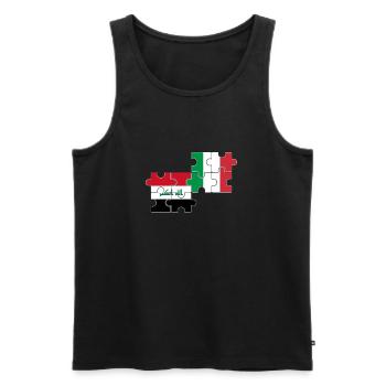 Irak Italie Drapeau Irakiens italiens - Débardeur bio Premium Homme - noir - Devant - Michal (187cm)