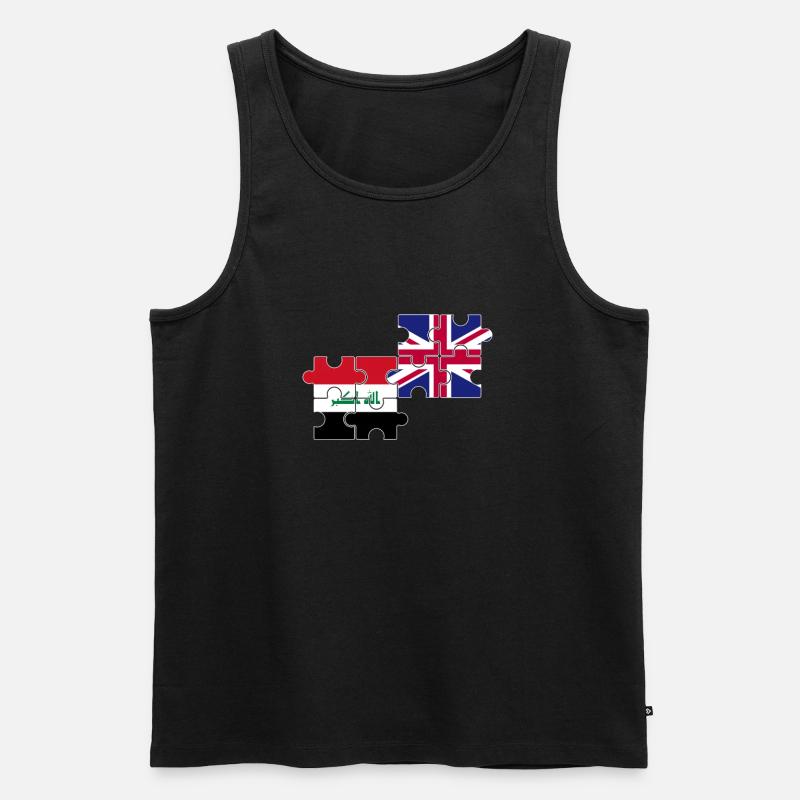 Irak UK Flagge Britisch Iraker - Männer Premium Bio Tank Top - Schwarz