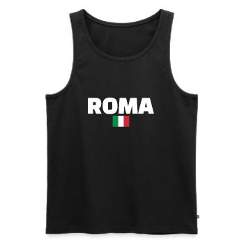 Roma Italy Italian flag Italian - Men's Premium Organic Tank Top - black - Front - Michal (187cm)