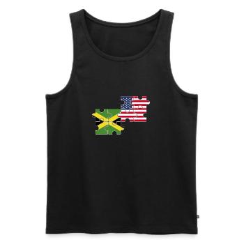 Jamaika USA Flagge Amerikanisch Jamaikanisch - Männer Premium Bio Tank Top - Schwarz - Vorne - Michal (187cm)