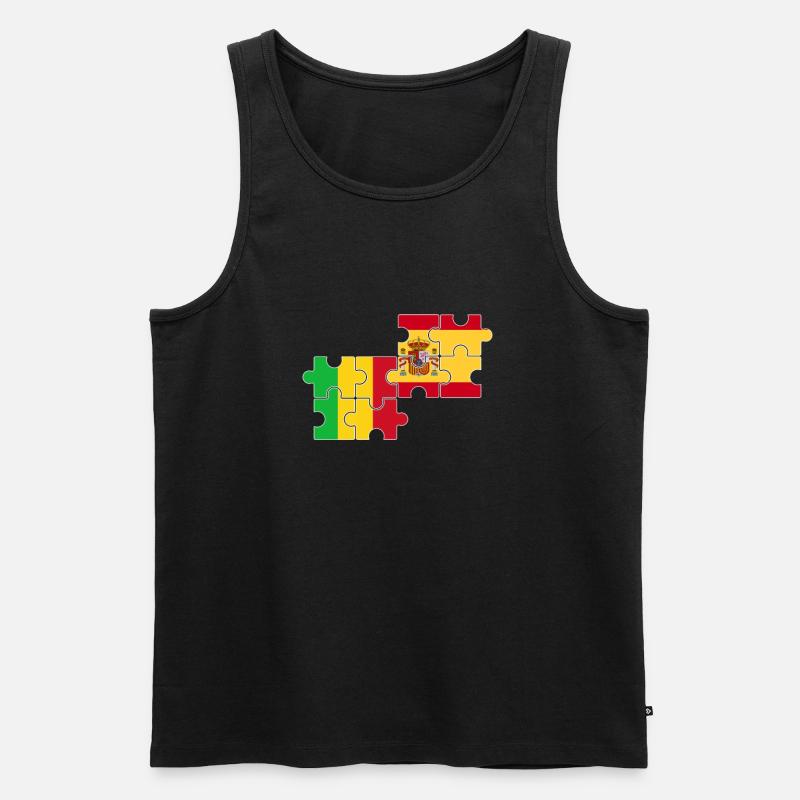 Mali Spanien Flagge Spanisch Malier - Männer Premium Bio Tank Top - Schwarz