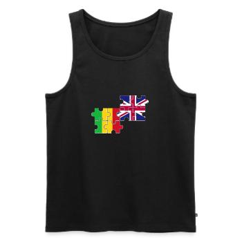 Mali UK Flagge Britisch Malier - Männer Premium Bio Tank Top - Schwarz - Vorne - Michal (187cm)