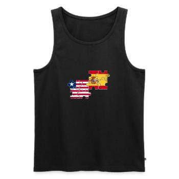 Liberia Espagne Vintage Flag Espagnols Libériens - Débardeur bio Premium Homme - noir - Devant - Michal (187cm)