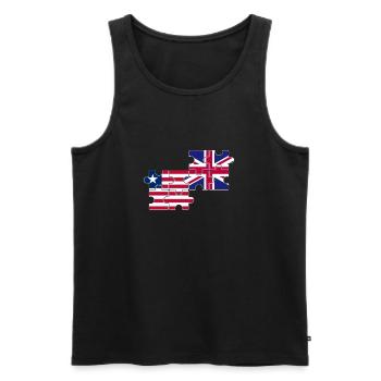 Liberia Drapeau britannique Libériens britanniques - Débardeur bio Premium Homme - noir - Devant - Michal (187cm)