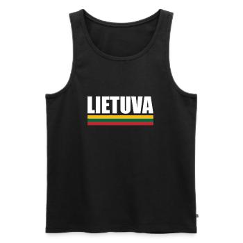 Lietuva Litauen Litauische Flagge Litauer - Männer Premium Bio Tank Top - Schwarz - Vorne - AI Model Male 178 light (178cm)