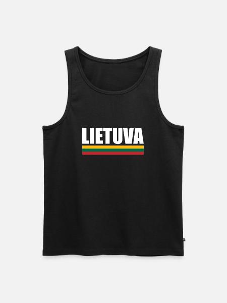 Lietuva Lithuania Lithuanian flag Lithuanian - Men's Premium Organic Tank Top - black