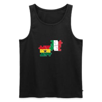 Ghana Italien Flagge Italienisch Ghanaer - Männer Premium Bio Tank Top - Schwarz - Vorne - Michal (187cm)