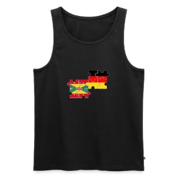 Grenada Deutschland Flagge Deutsch Grenader - Männer Premium Bio Tank Top - Schwarz - Vorne - AI Model Male 178 light (178cm)