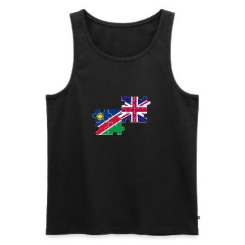 Namibia UK Flag British Namibian - Men's Premium Organic Tank Top - black - Front - AI Model Male 178 light (178cm)