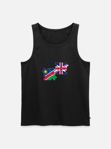 Namibia UK Flag British Namibian - Men's Premium Organic Tank Top - black