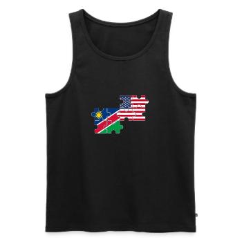 Namibia USA Flag American Namibian - Men's Premium Organic Tank Top - black - Front - AI Model Male 178 light (178cm)