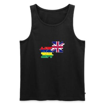 Mauritius UK Flag British Mauritian - Men's Premium Organic Tank Top - black - Front - Michal (187cm)