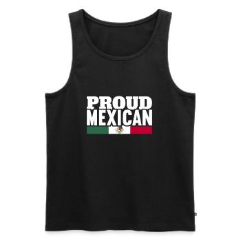 Fier mexicain Mexique Drapeau mexicain Mexicains - Débardeur bio Premium Homme - noir - Devant - AI Model Male 178 light (178cm)