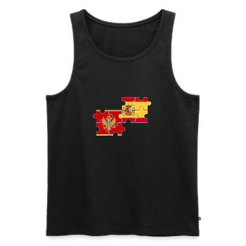Montenegro Spanien Flagge Montenegriner - Männer Premium Bio Tank Top - Schwarz - Vorne - AI Model Male 178 light (178cm)