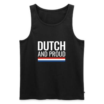 Néerlandais et fiers Pays-Bas Drapeau néerlandais - Débardeur bio Premium Homme - noir - Devant - AI Model Male 178 light (178cm)