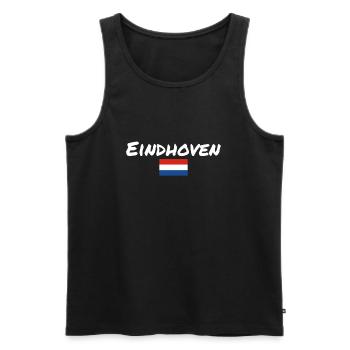 Eindhoven Netherlands Dutch flag - Men's Premium Organic Tank Top - black - Front - AI Model Male 178 light (178cm)
