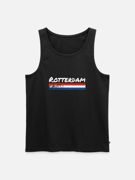 Rotterdam, Netherlands, Dutch flag - Men's Premium Organic Tank Top - black