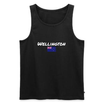 Wellington Neuseeland Flagge Neuseeländer - Männer Premium Bio Tank Top - Schwarz - Vorne - Michal (187cm)