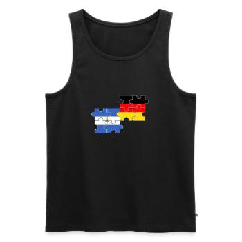 Nicaragua Deutschland Flagge Deutsch Nicaraguaner - Männer Premium Bio Tank Top - Schwarz - Vorne - Michal (187cm)