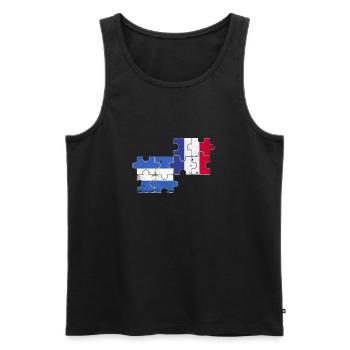 Nicaragua Frankreich Vintage Flagge Nicaraguaner - Männer Premium Bio Tank Top - Schwarz - Vorne - Michal (187cm)