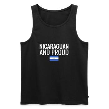 Nicaragua et fier drapeau nicaraguayen - Débardeur bio Premium Homme - noir - Devant - Michal (187cm)
