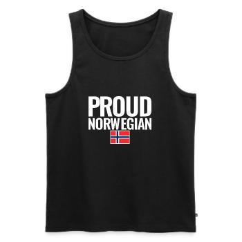 Fier norvégien Norvège Drapeau norvégien - Débardeur bio Premium Homme - noir - Devant - Michal (187cm)