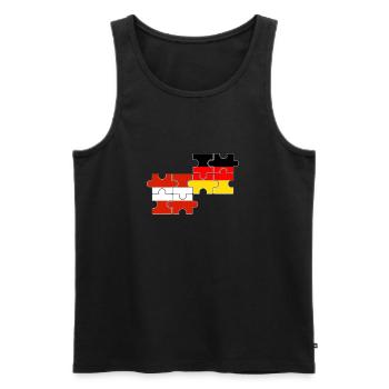 Austria Germany Flag Austrian - Men's Premium Organic Tank Top - black - Front - Michal (187cm)
