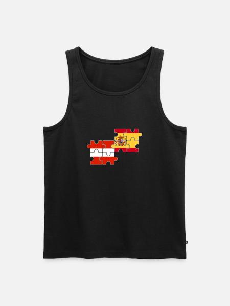 Austria Spain Flag Spanish Austria - Men's Premium Organic Tank Top - black