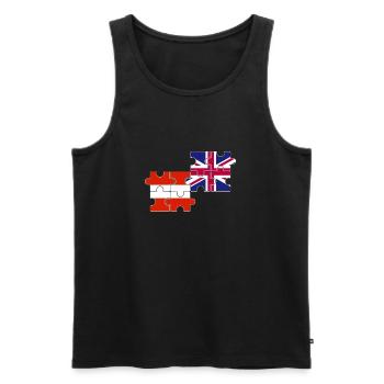 Austria UK Flag British Austrians - Men's Premium Organic Tank Top - black - Front - Michal (187cm)