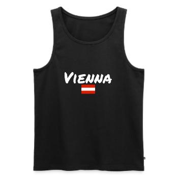 Vienna Austria Austrian Flag - Men's Premium Organic Tank Top - black - Front - Michal (187cm)