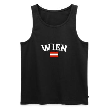 Vienna Austria Flag Austrian - Men's Premium Organic Tank Top - black - Front - Michal (187cm)