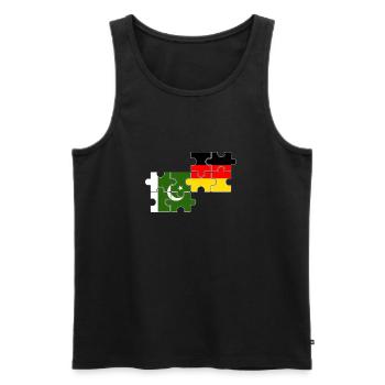 Pakistan Germany Flag German Pakistani - Men's Premium Organic Tank Top - black - Front - AI Model Male 178 light (178cm)