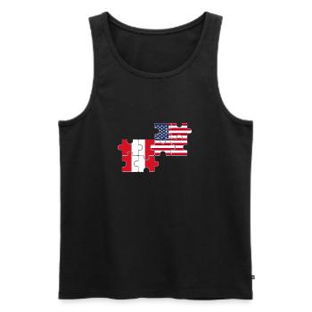 Peru USA Flagge Amerikaner Peruaner - Männer Premium Bio Tank Top - Schwarz - Vorne - AI Model Male 178 light (178cm)