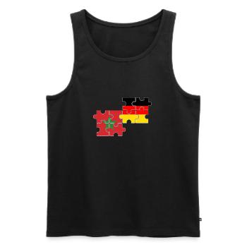 Morocco Germany Flag German Moroccans - Men's Premium Organic Tank Top - black - Front - AI Model Male 178 light (178cm)
