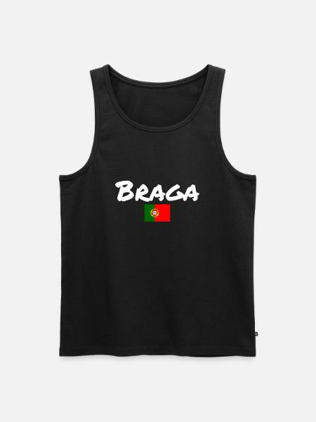 Braga Portugal portugisisk flag portugisisk - Herre Premium økologisk tanktop - sort