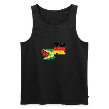Guyana Deutschland Vintage Flagge Deutsch Guyaner - Männer Premium Bio Tank Top - Schwarz - Vorne - Michal (187cm)