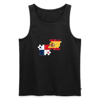 Panama Spanien Flagge Spanisch Panamaer - Männer Premium Bio Tank Top - Schwarz - Vorne - Michal (187cm)