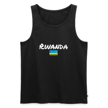 Rwanda Vintage Ruandische Flagge Ruandese - Männer Premium Bio Tank Top - Schwarz - Vorne - AI Model Male 178 light (178cm)