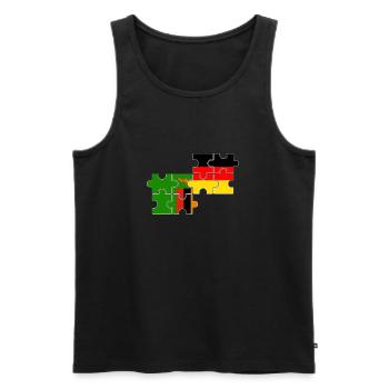 Zambie Allemagne Drapeau Allemagne Zambier - Débardeur bio Premium Homme - noir - Devant - Michal (187cm)