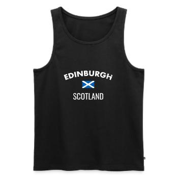 Edinburgh Scotland Schottland Schottische Schotte - Männer Premium Bio Tank Top - Schwarz - Vorne - Michal (187cm)