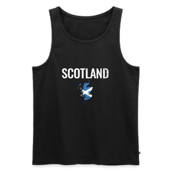Scotland Scotland Vintage Map Flag Scots - Men's Premium Organic Tank Top - black - Front - Michal (187cm)