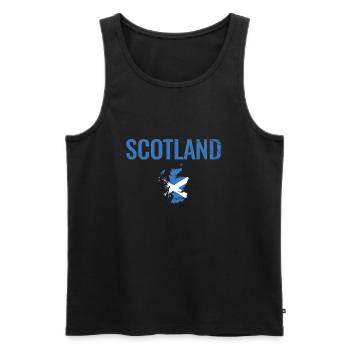 Scotland Scotland Vintage Map Flag - Men's Premium Organic Tank Top - black - Front - Michal (187cm)