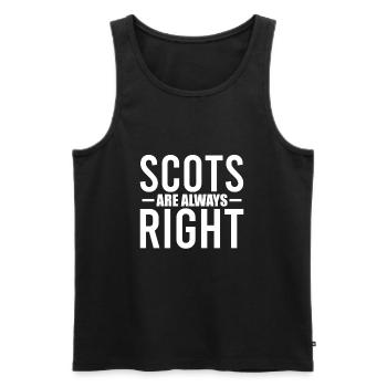Scots Are Always Right Scotland Scots - Men's Premium Organic Tank Top - black - Front - AI Model Male 178 light (178cm)